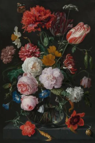 Still Life with Flowers in a Glass Vase